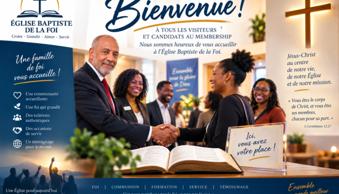 Bienvenue à l’Église Baptiste de la Foi